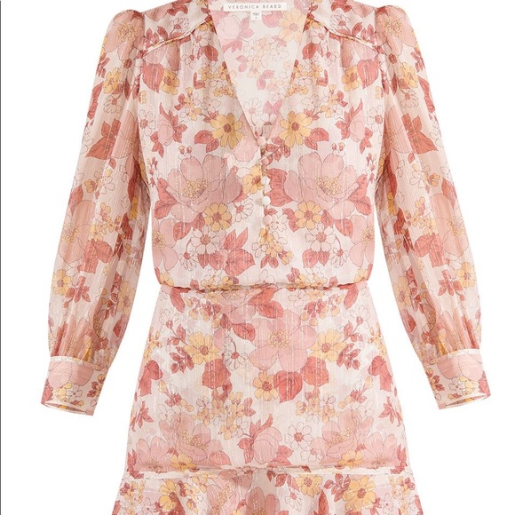 NWT $495 Veronica Beard Cybil Silk Dress - Picture 5 of 7